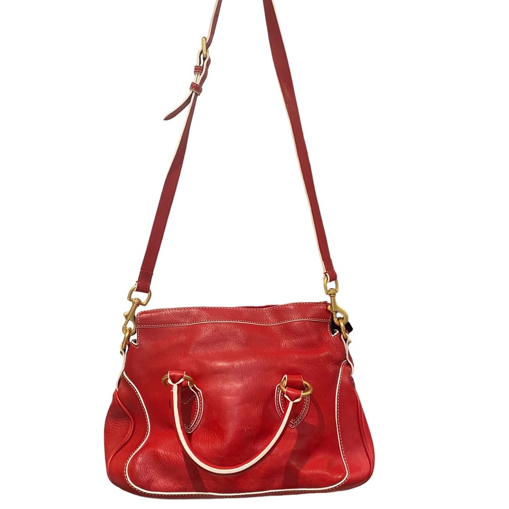 Dooney & Burke Florentine Satchel red leather bag